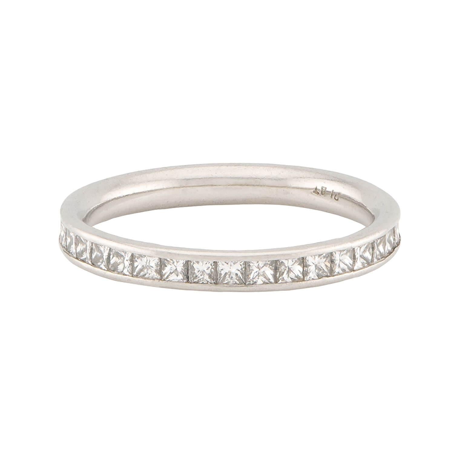 Art Deco Platinum Diamond Eternity Band