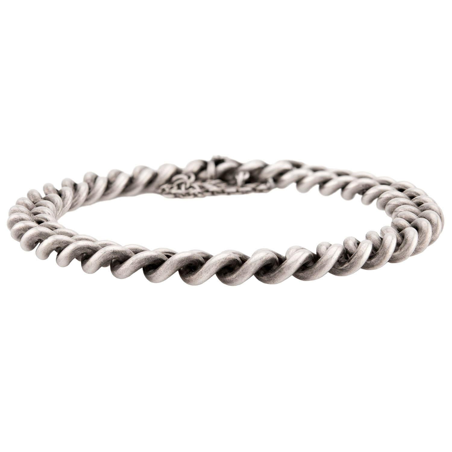 Victorian Sterling Silver Cuban Link Bracelet