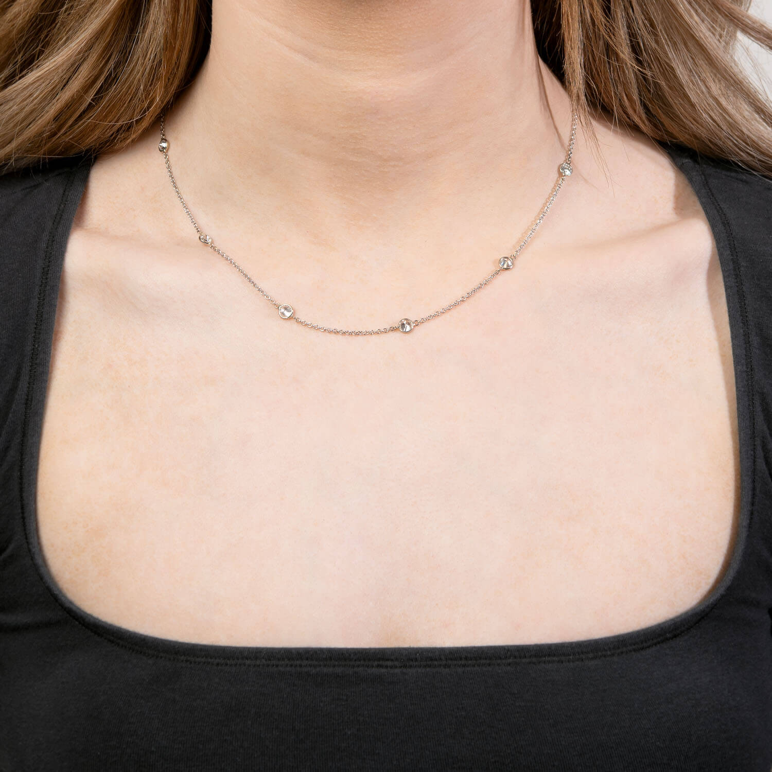 Estate 14k "Diamonds-by-the-Yard" Chain Necklace
