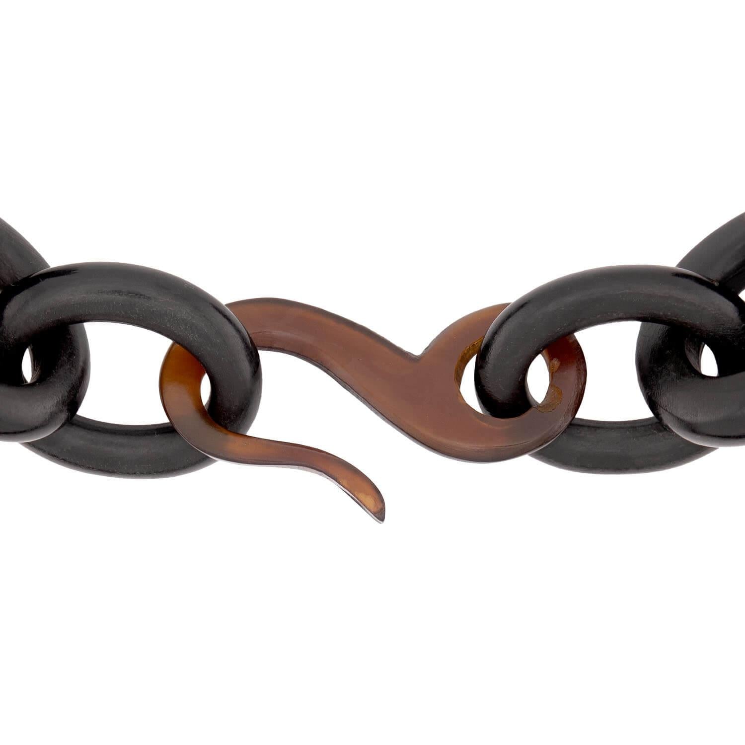 Victorian Tortoise Shell Link Necklace