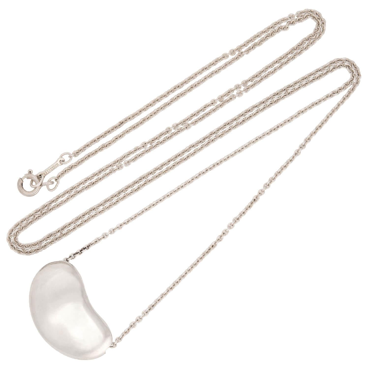 ELSA PERETTI for TIFFANY & CO. Estate Sterling Bean Necklace
