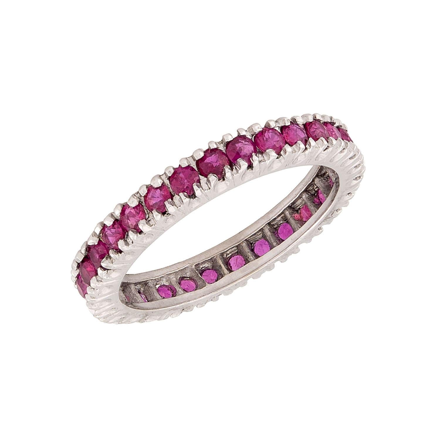 Estate 14k Ruby Eternity Band