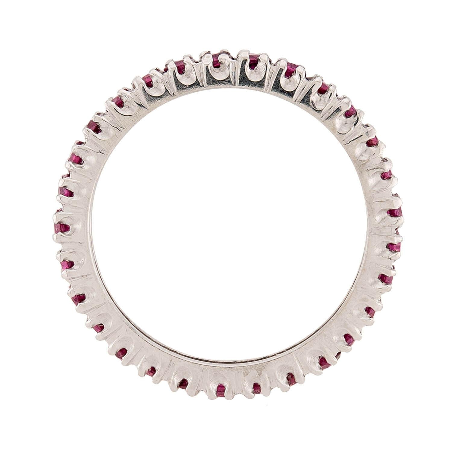 Estate 14k Ruby Eternity Band