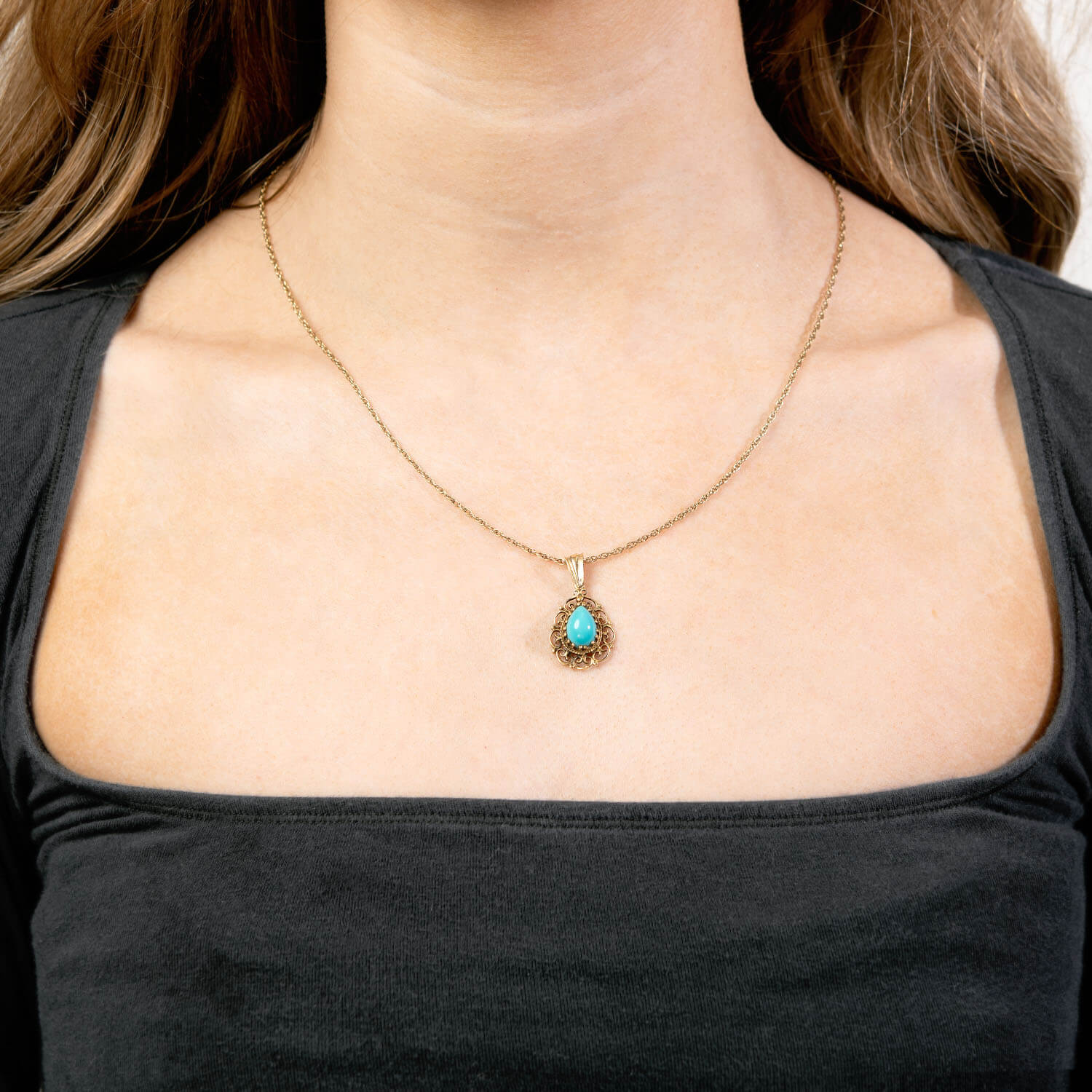 Vintage 14k Turquoise Pendant/Charm