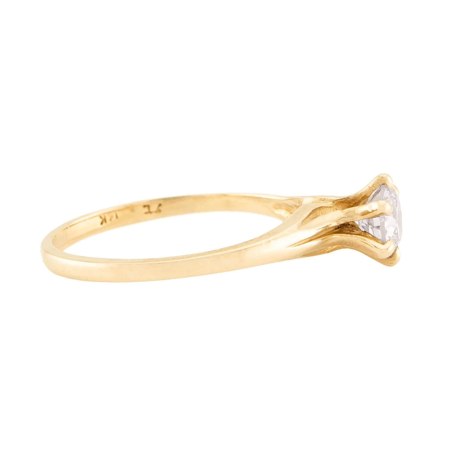 Estate 14k Diamond Engagement Ring .54ct