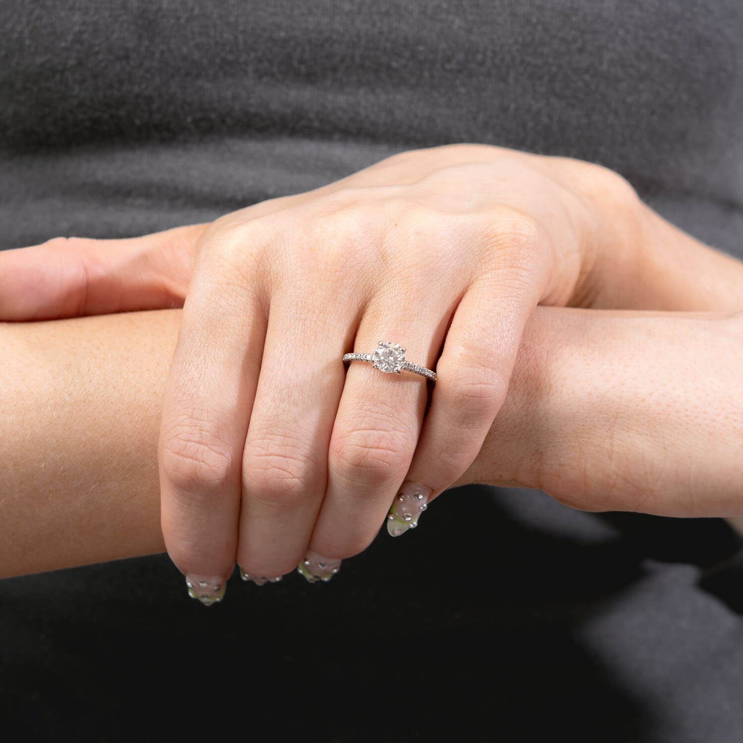 Estate 14k Diamond Engagement Ring 0.96ct