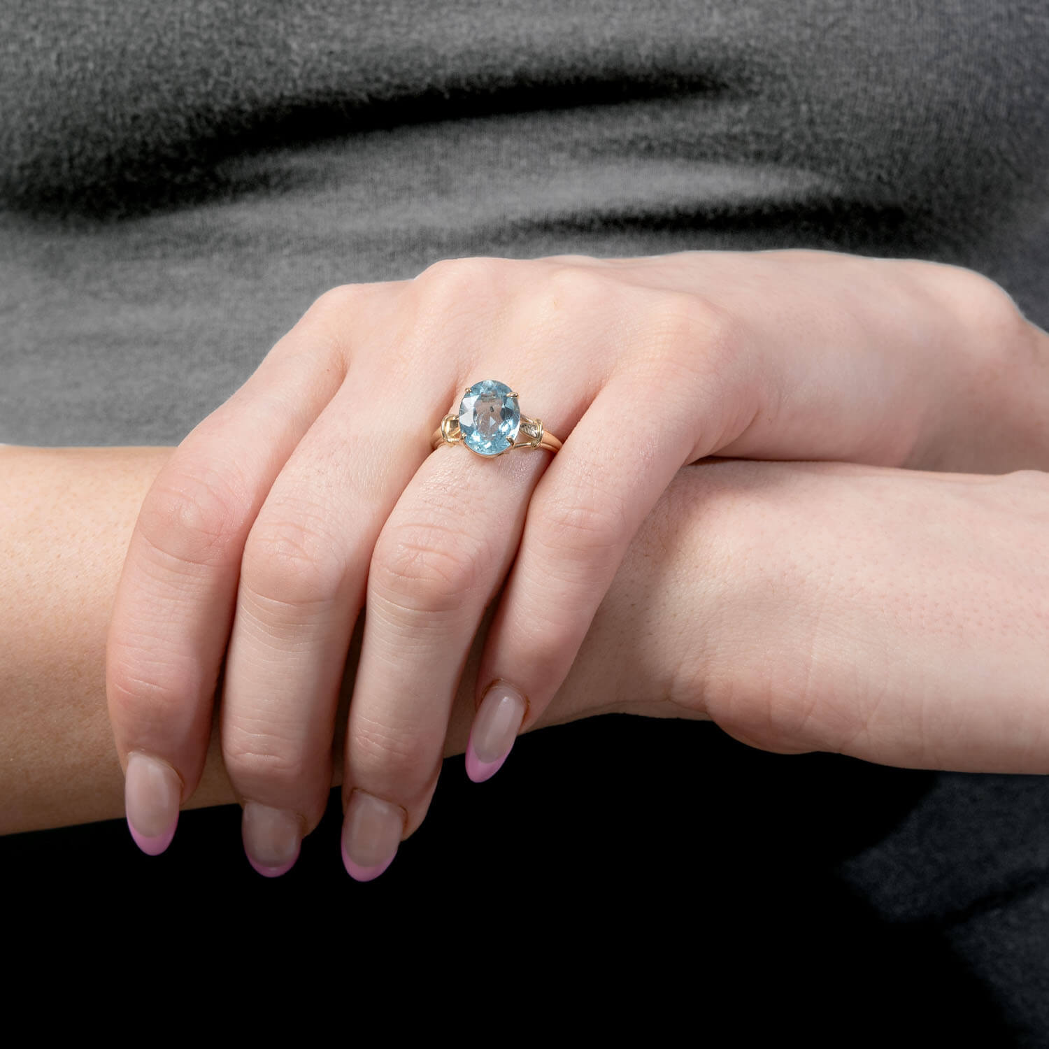 Estate 14k Aqua Ring