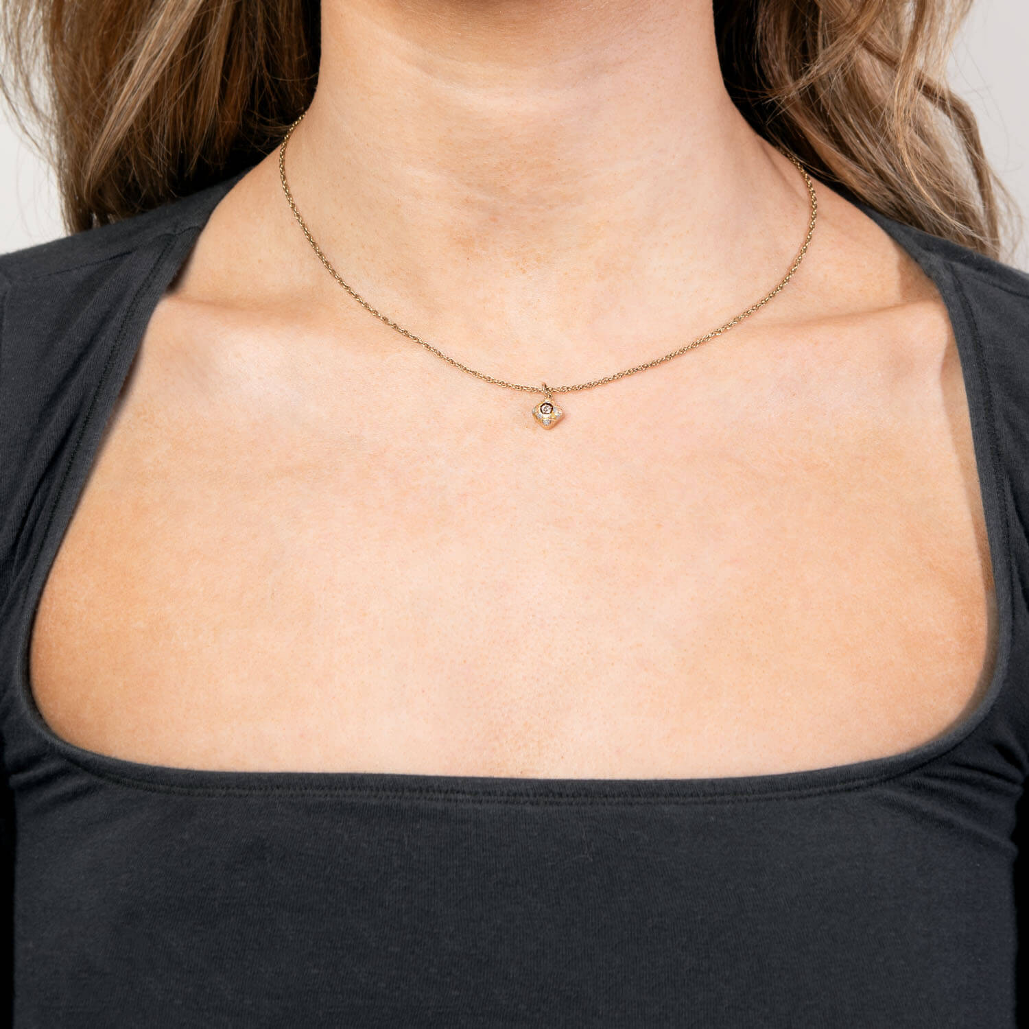 Edwardian 14k/Platinum Diamond Pendant/Charm