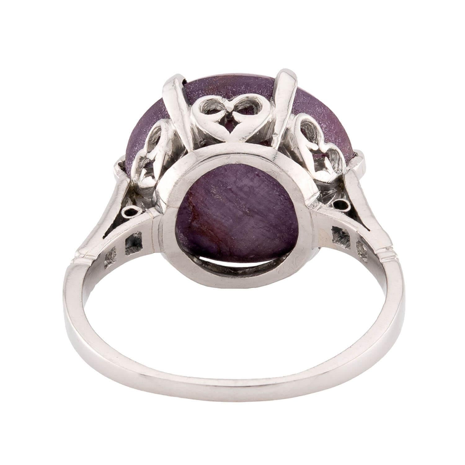 Victorian Platinum Ruby & Diamond Ring