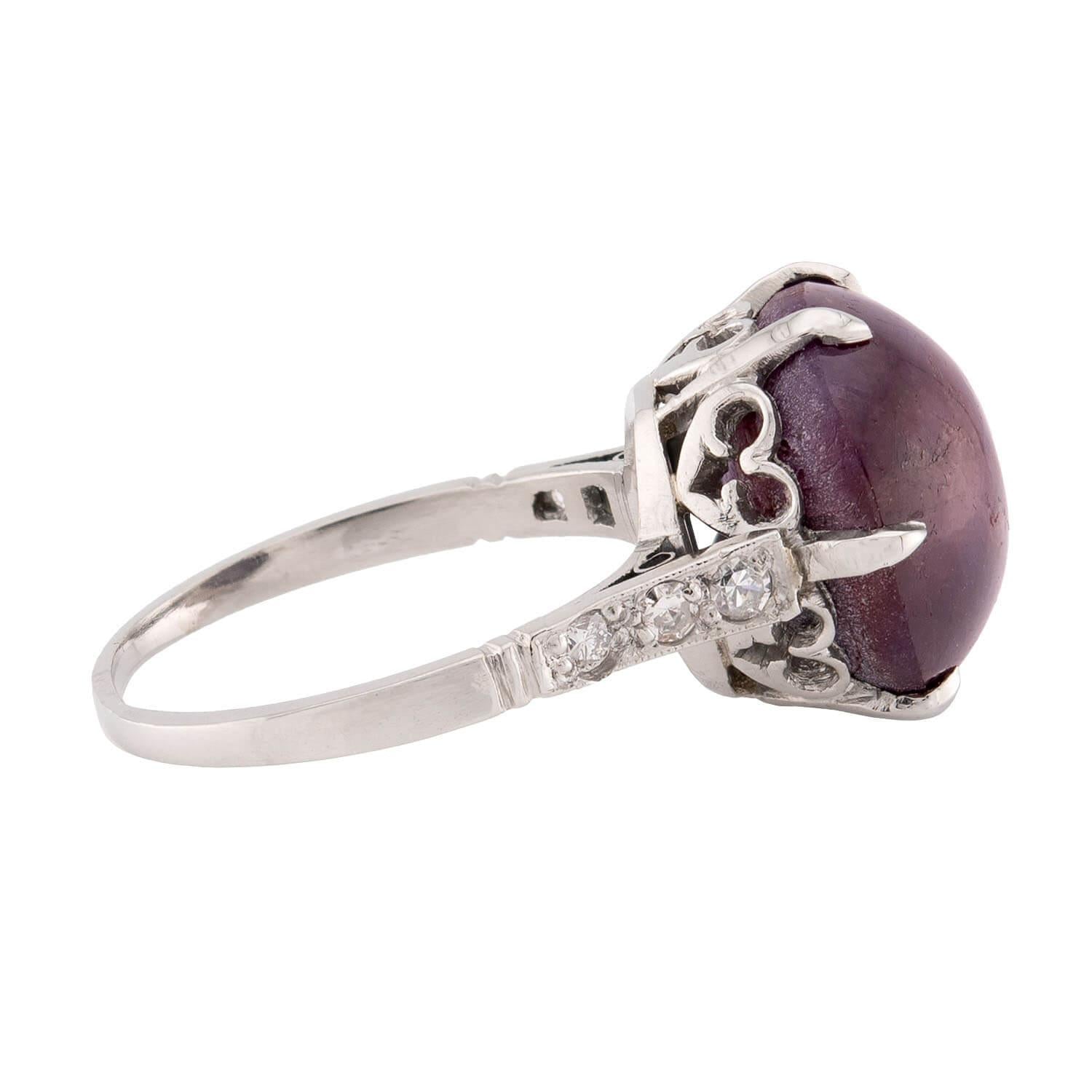 Victorian Platinum Ruby & Diamond Ring