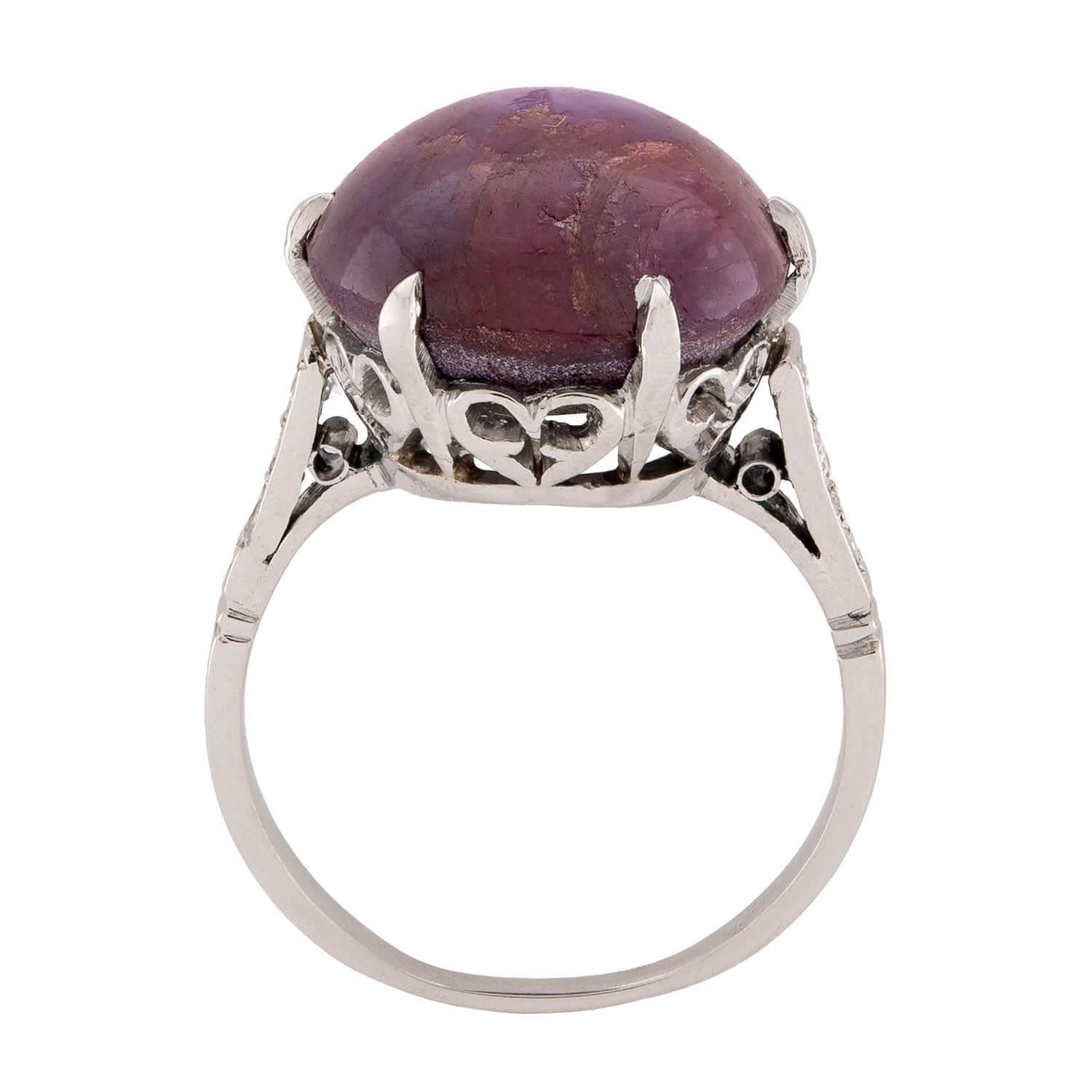 Victorian Platinum Ruby & Diamond Ring