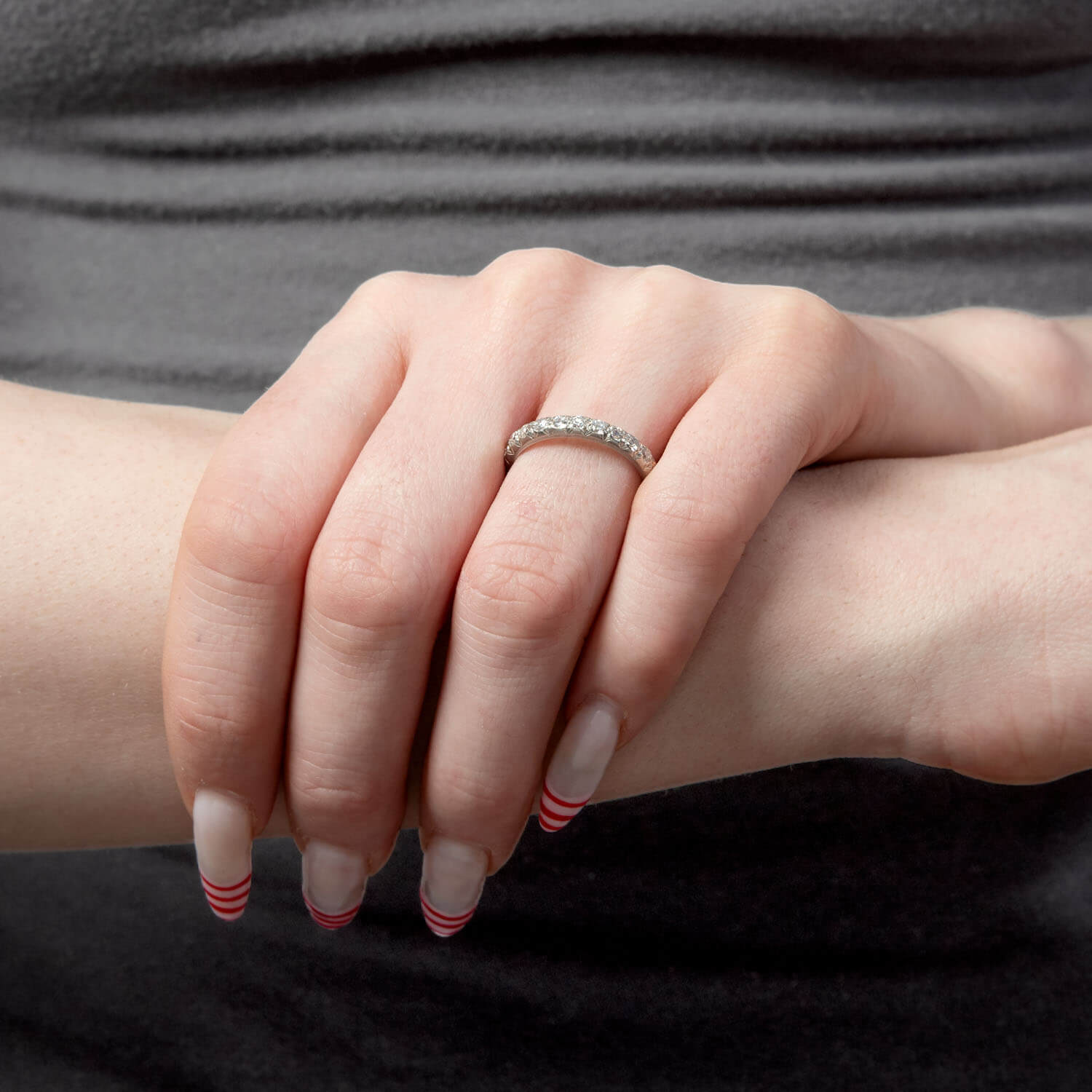 Edwardian Platinum Diamond Eternity Band