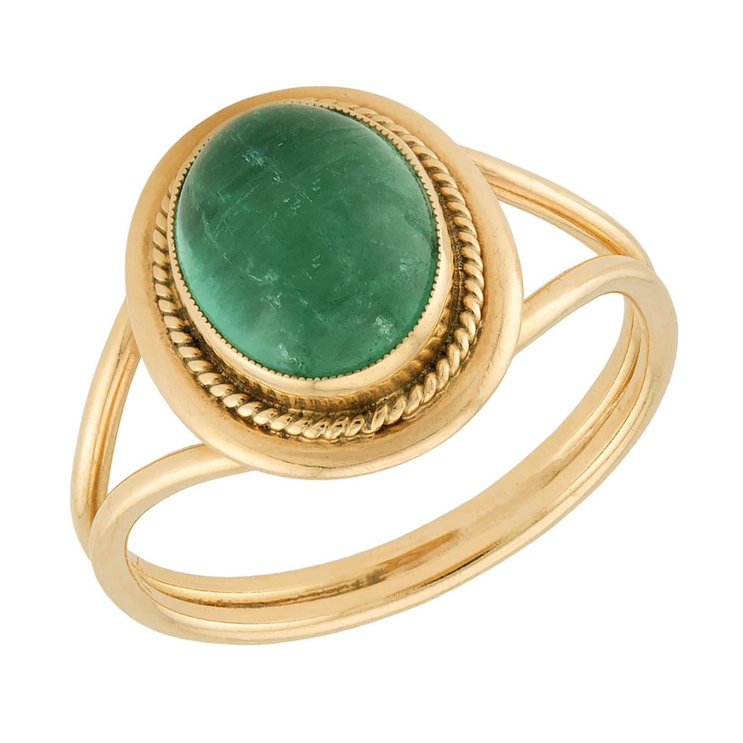 Victorian 14k Emerald Ring