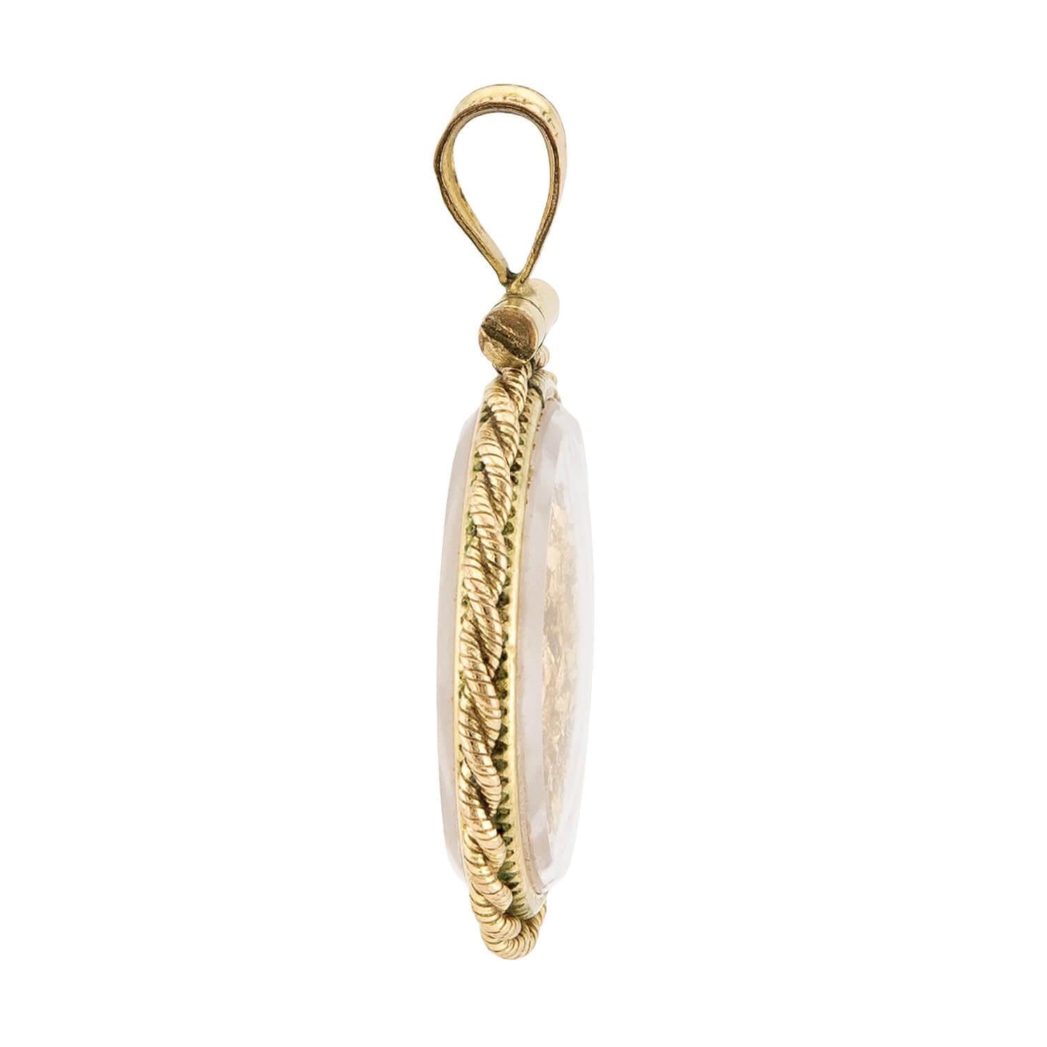 Vintage Gold-Filled "Gold Dust" Pendant/Charm