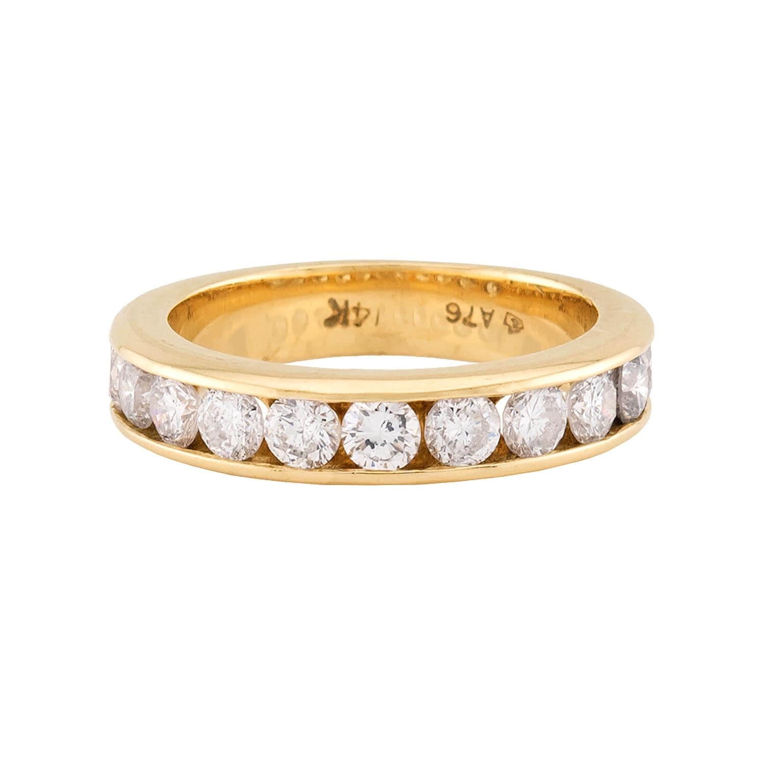 Estate 14k Diamond Half Band