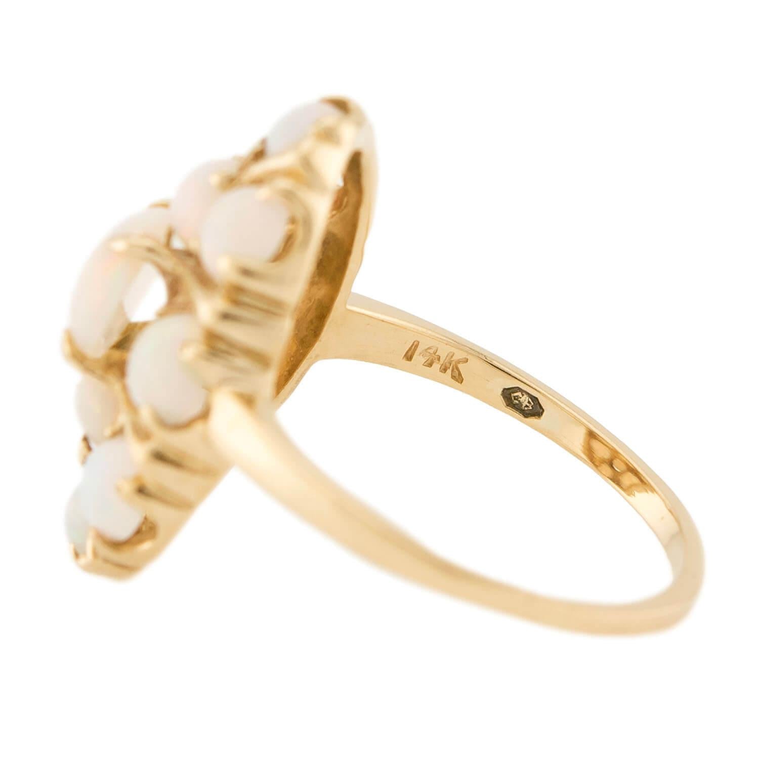 Victorian 14k Opal Navette Ring