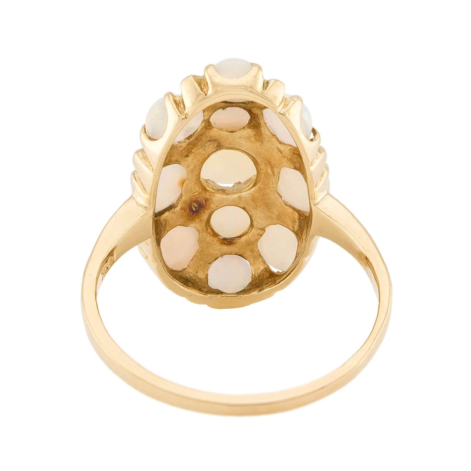 Victorian 14k Opal Navette Ring