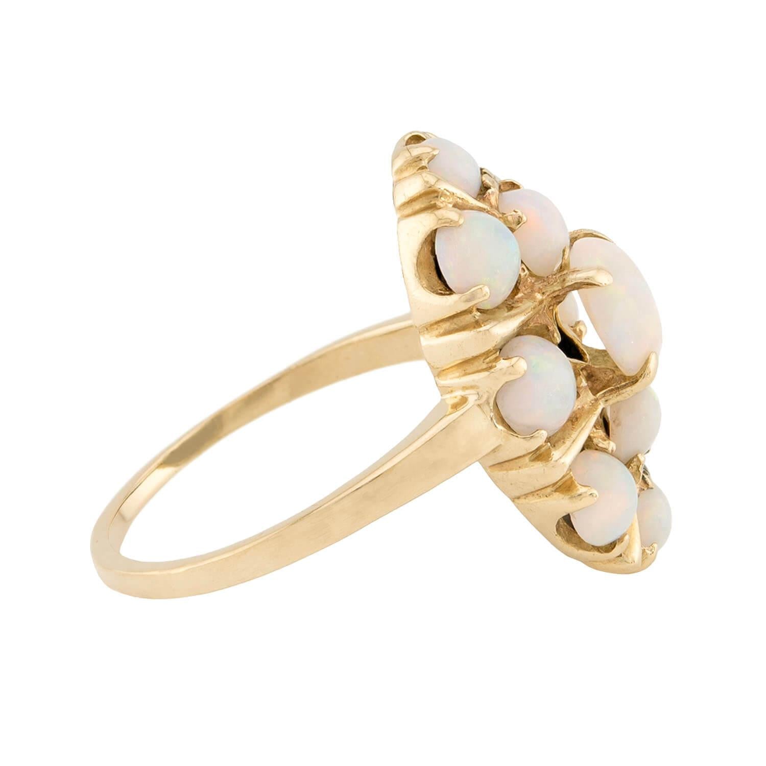 Victorian 14k Opal Navette Ring