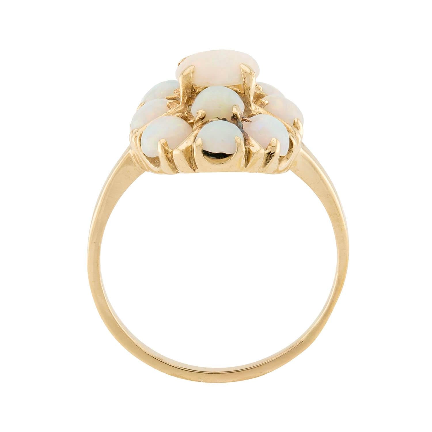 Victorian 14k Opal Navette Ring