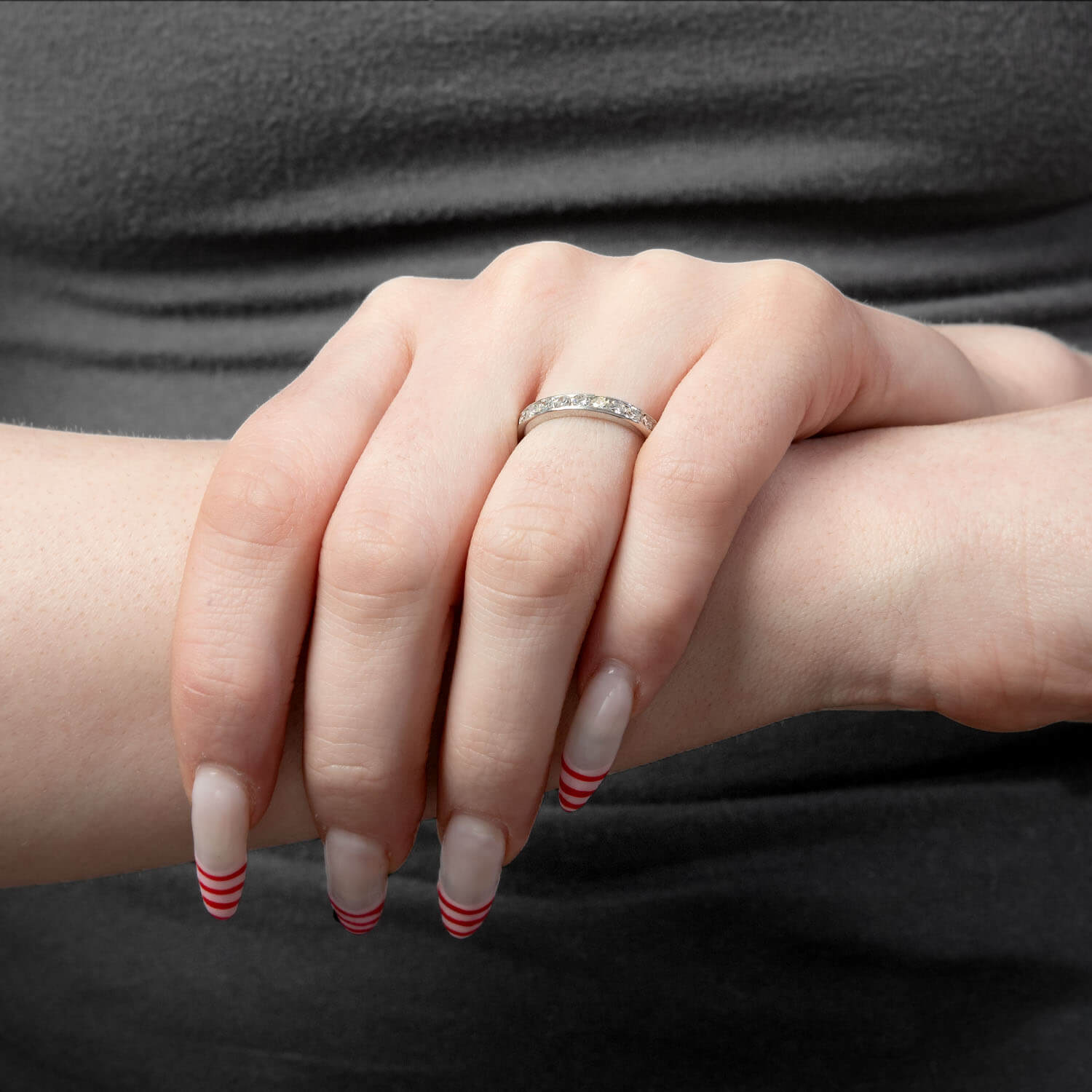 Art Deco Platinum Diamond Eternity Band