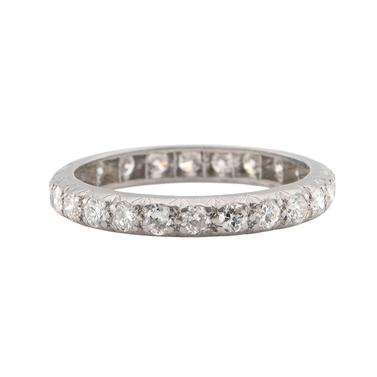 Art Deco Platinum Diamond Eternity Band