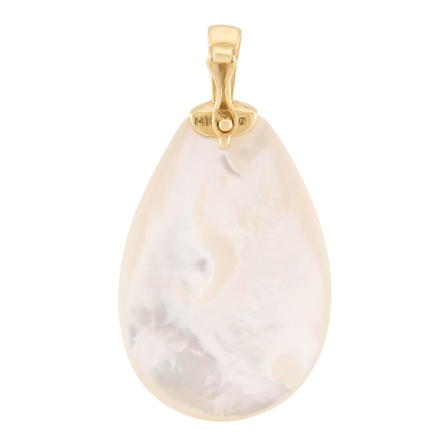 Estate 14k Mother of Pearl Pendant