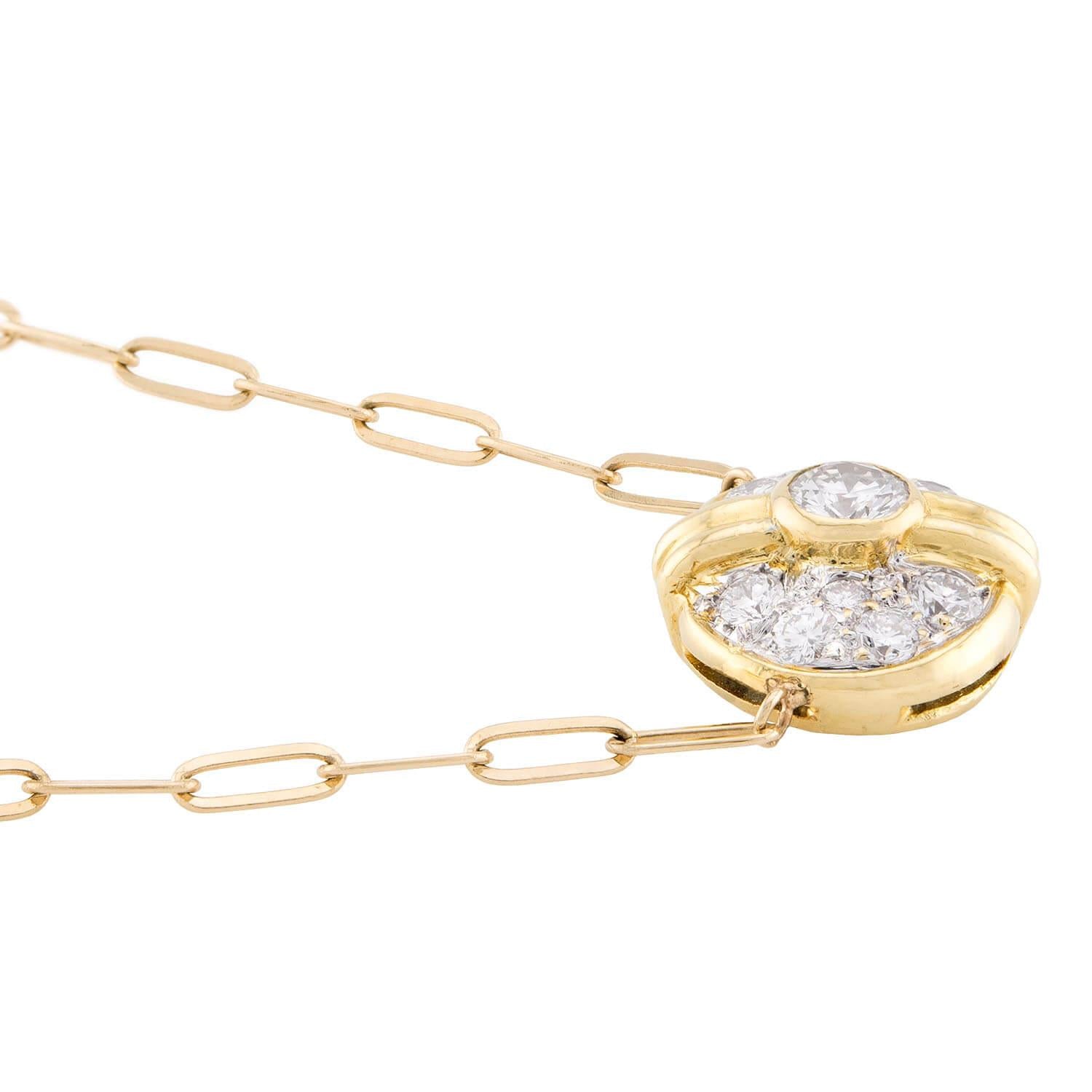 Estate 14k Diamond Pendant Necklace