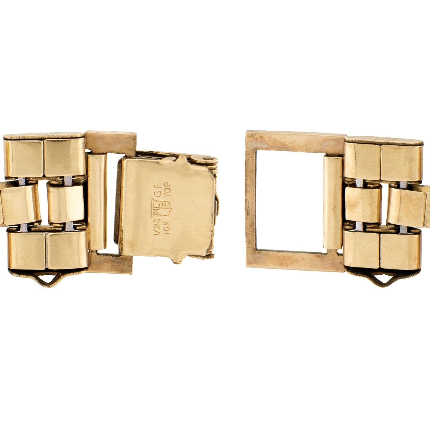 Victorian Gold-Filled Tire Track Bracelet