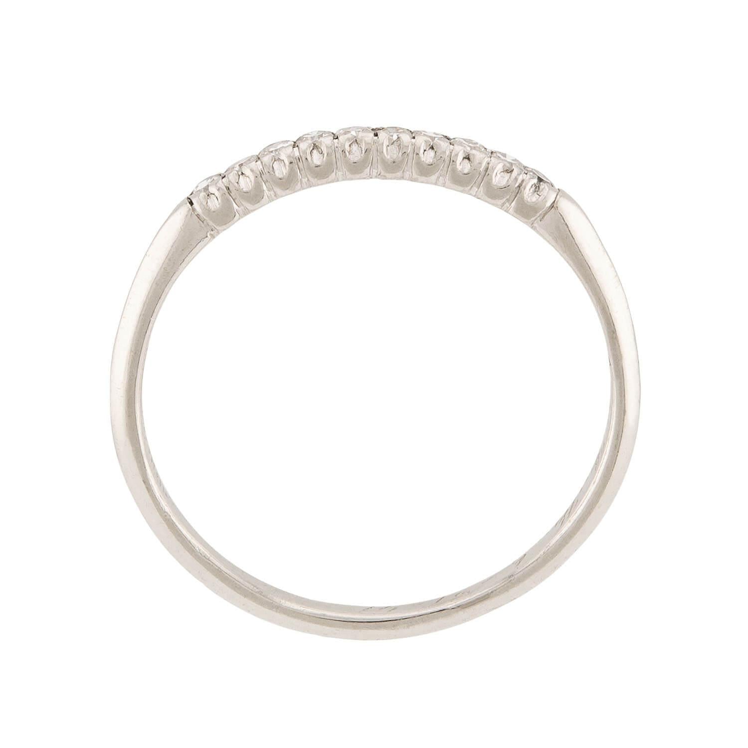 Art Deco Platinum Diamond Half Band
