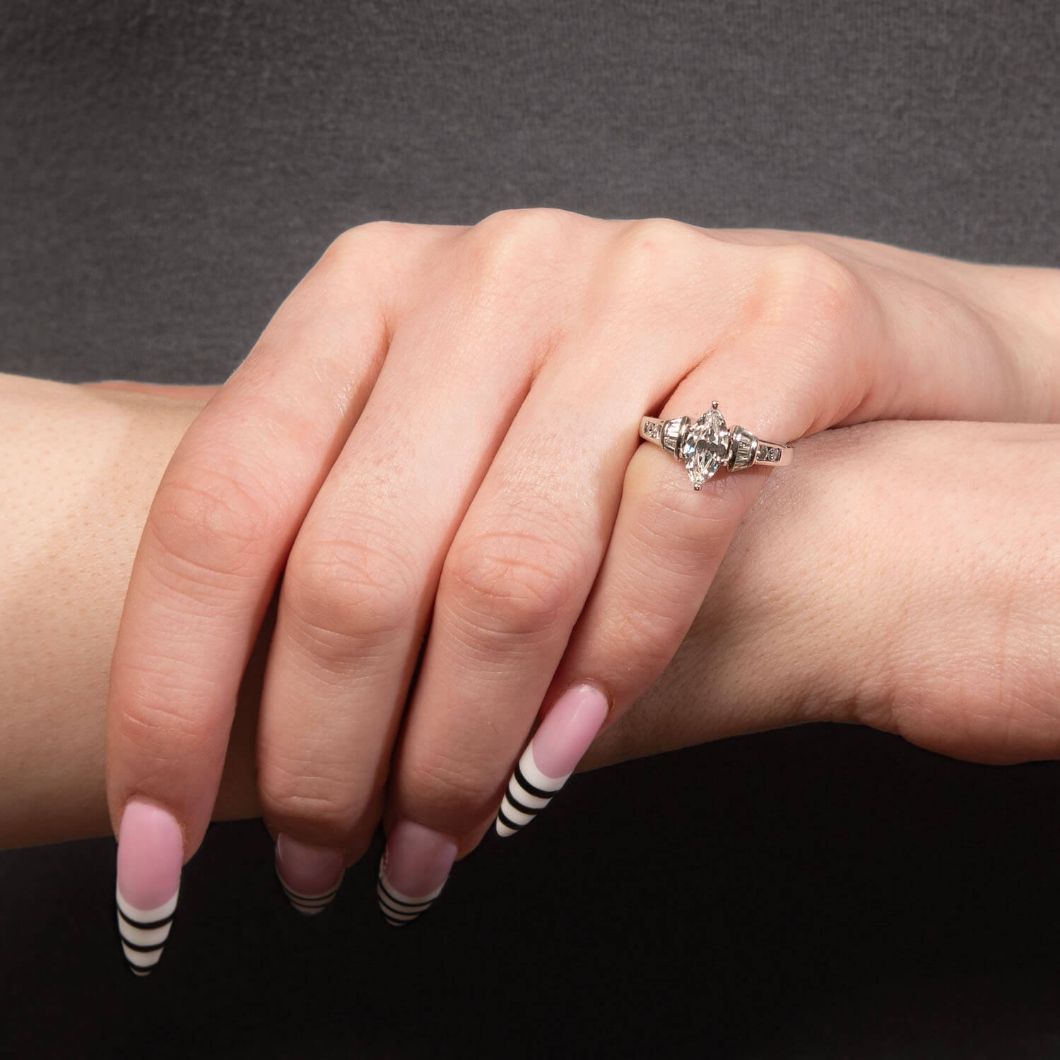 Vintage 14k Diamond Engagement Ring .80ct