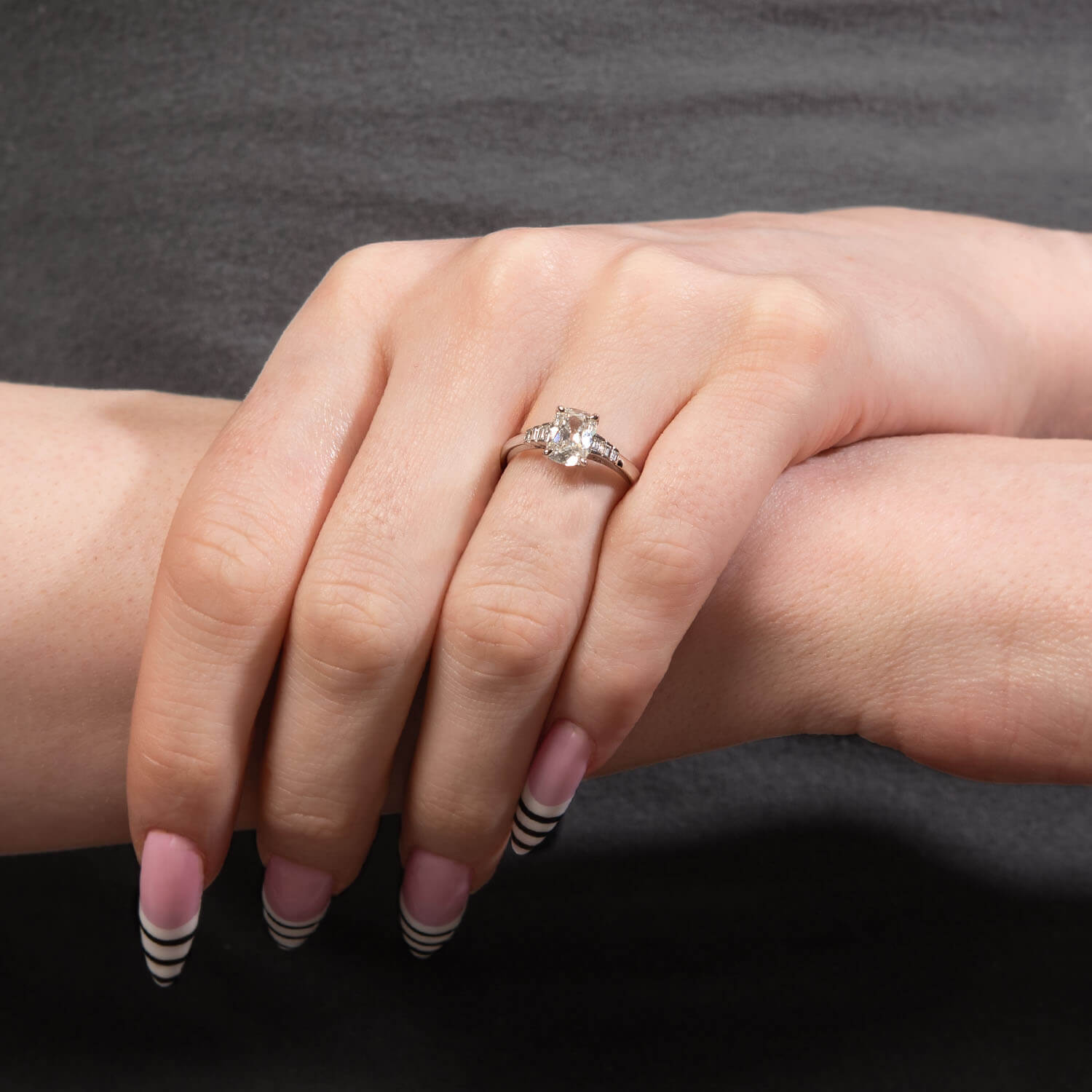 Estate 18k GIA Diamond Engagement Ring 1.50ct