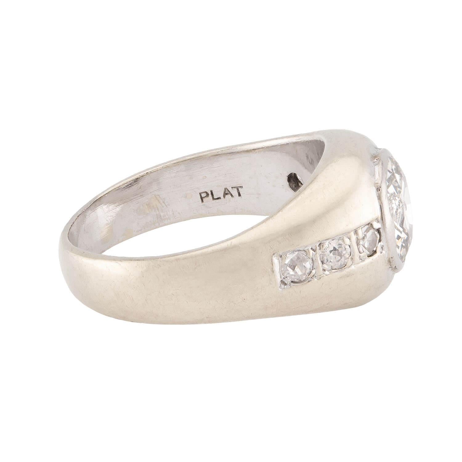 Edwardian Platinum Diamond Engagement Ring 1.65ct