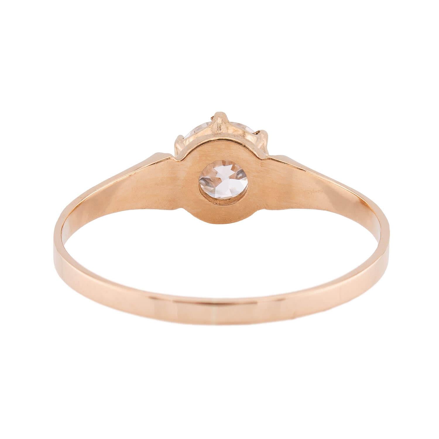Victorian 14k Diamond Engagement Ring .45ct