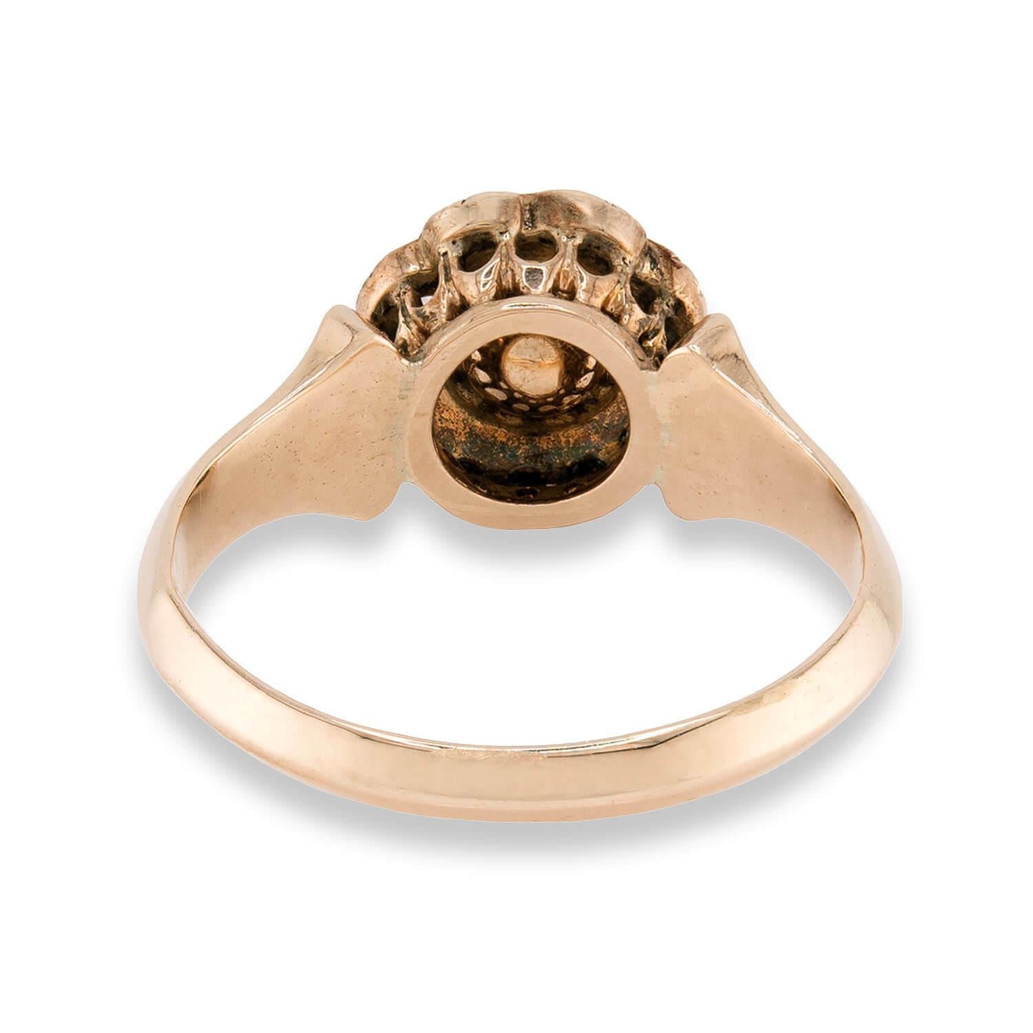 Victorian 14k Diamond Halo Ring