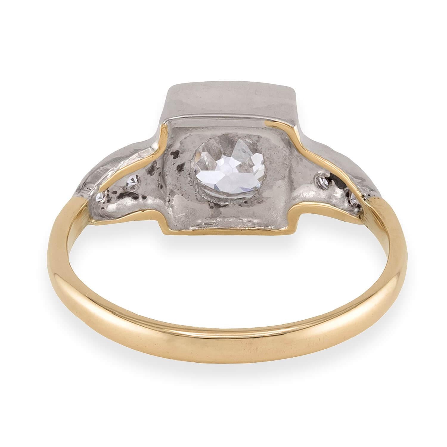 Edwardian 14k/Platinum diamond Engagement Ring 1.25ct