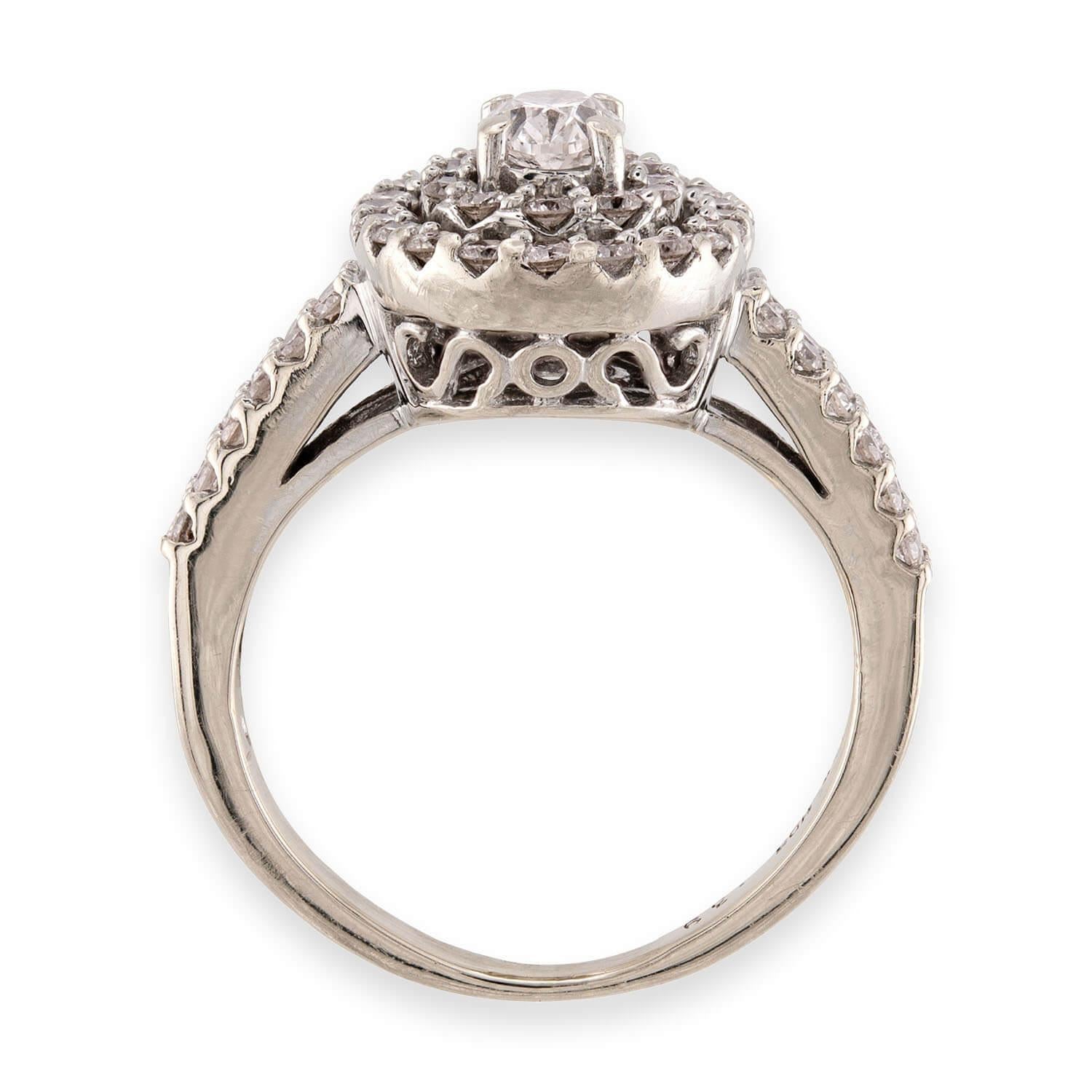 Estate 14k Diamond Halo Ring