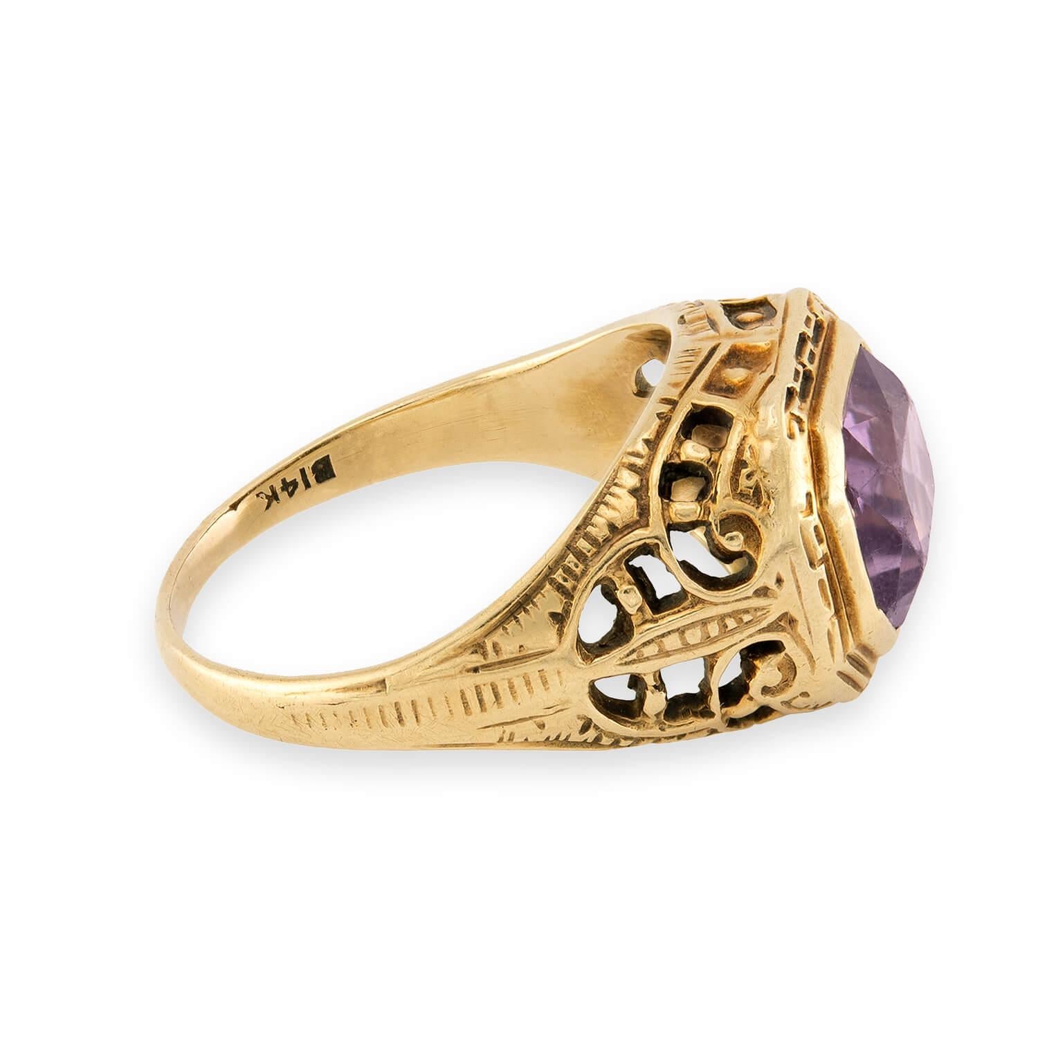 Victorian 14k Amethyst Ring