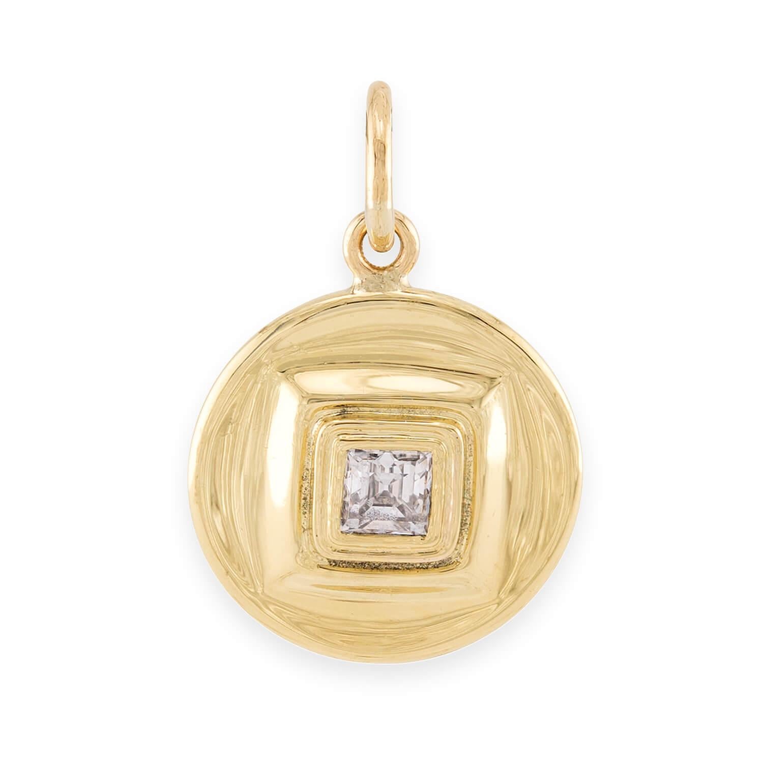 Art Nouveau 14k Diamond Pendant/Charm