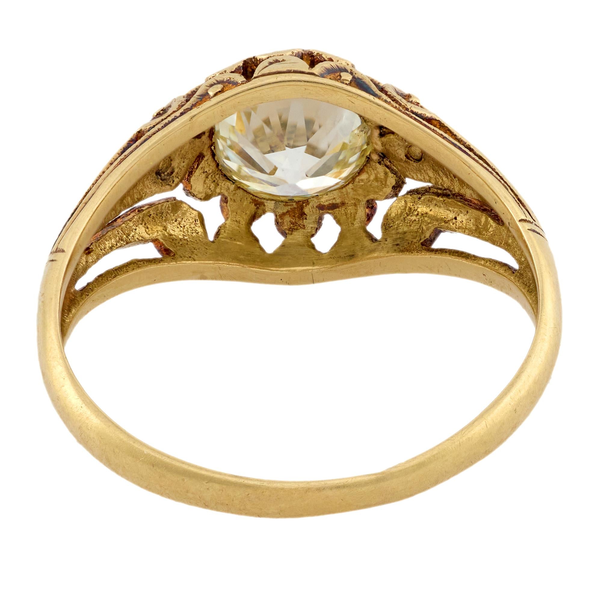 Victorian 14k Diamond Engagement Ring 1.35ct