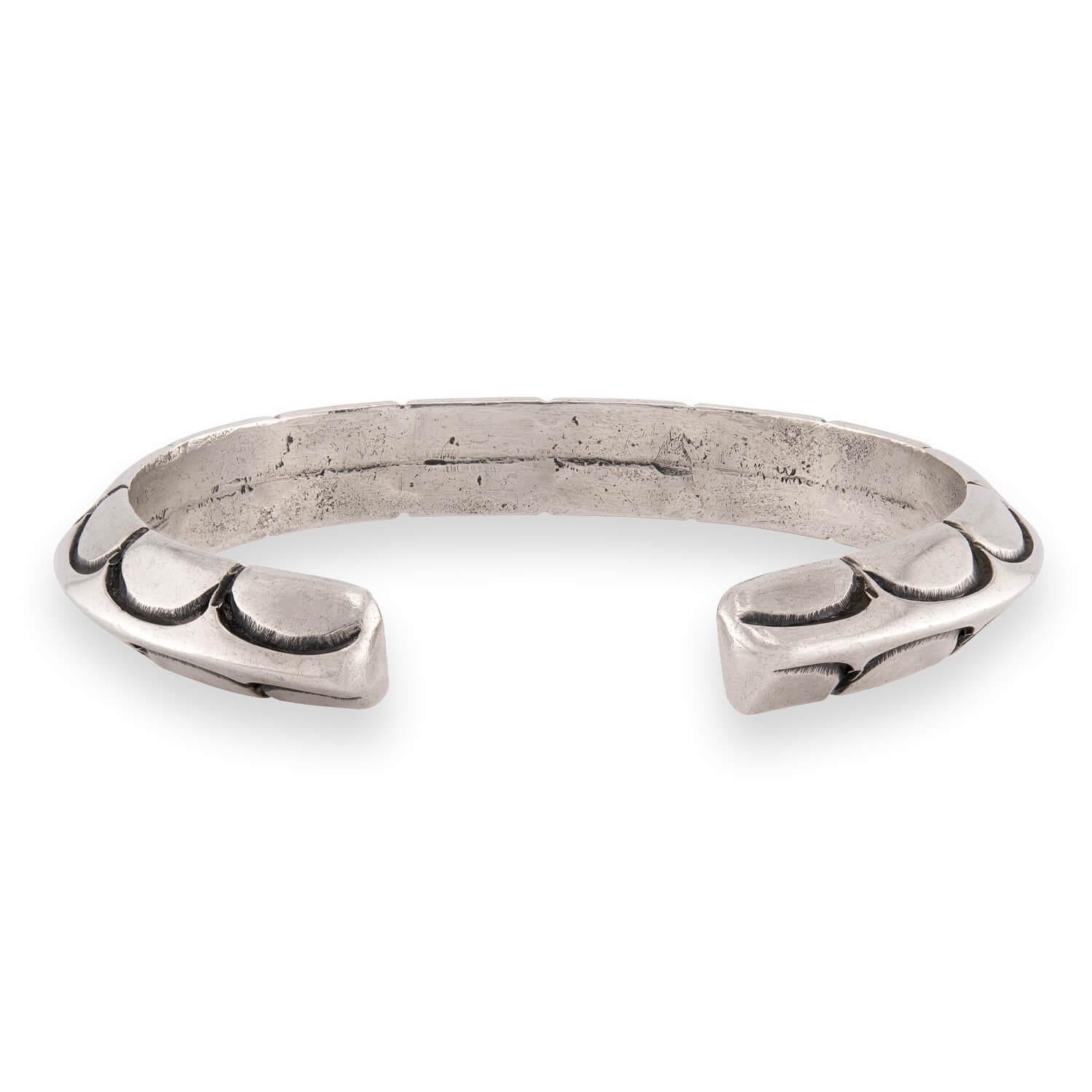 Vintage Sterling Silver Scalloped Cuff