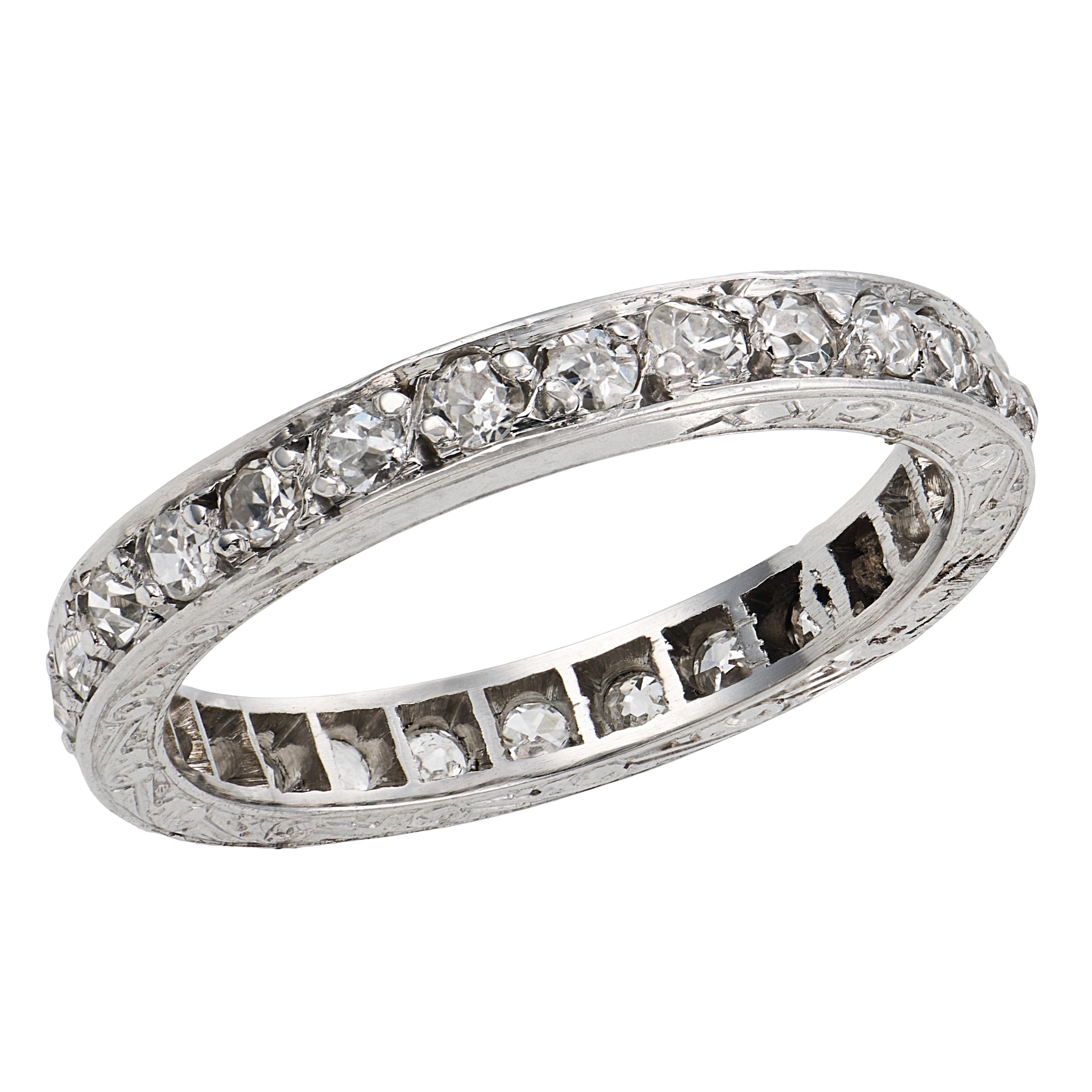 Edwardian Platinum Diamond Eternity Band