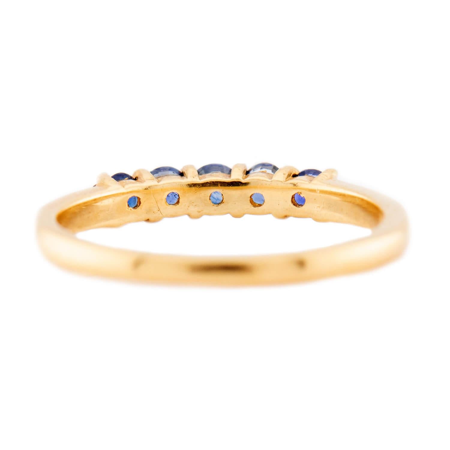 Estate 18k Sapphire Half Band