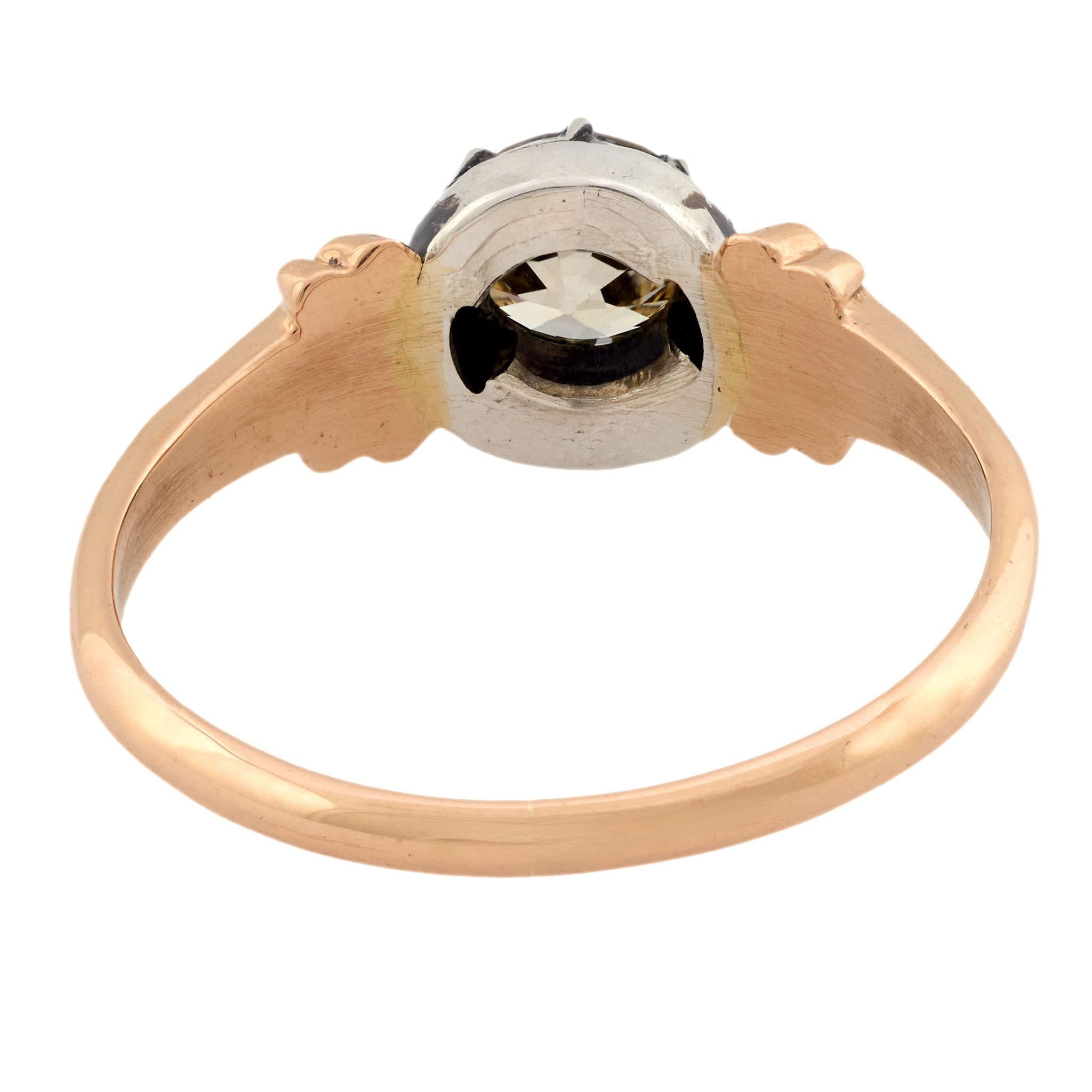 Victorian 14k Diamond Engagement Ring .58ct