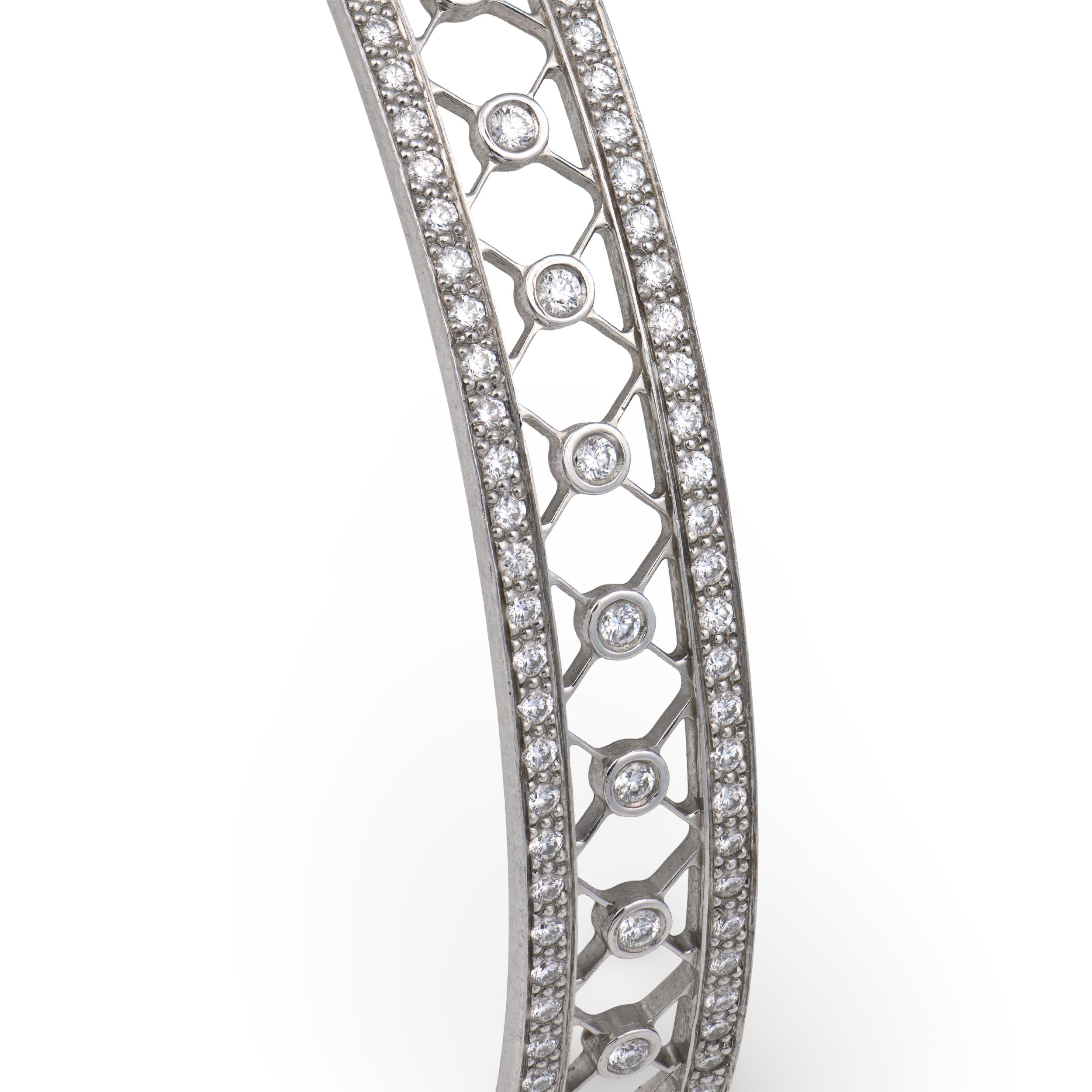 TIFFANY & CO. Estate Platinum Diamond "Voile" Bangle