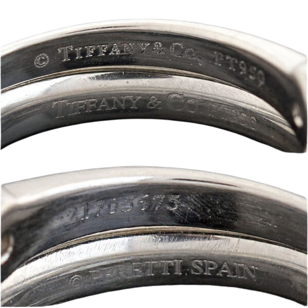 TIFFANY & Co. Estate Platinum Diamond Engagement Ring Set 0.73ct
