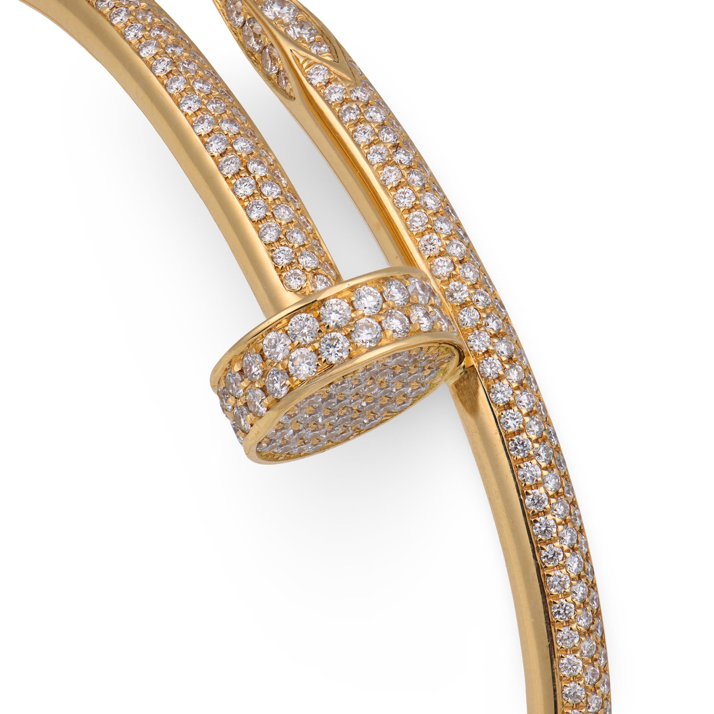 CARTIER Estate 18k Diamond Juste Un Clou Bracelet