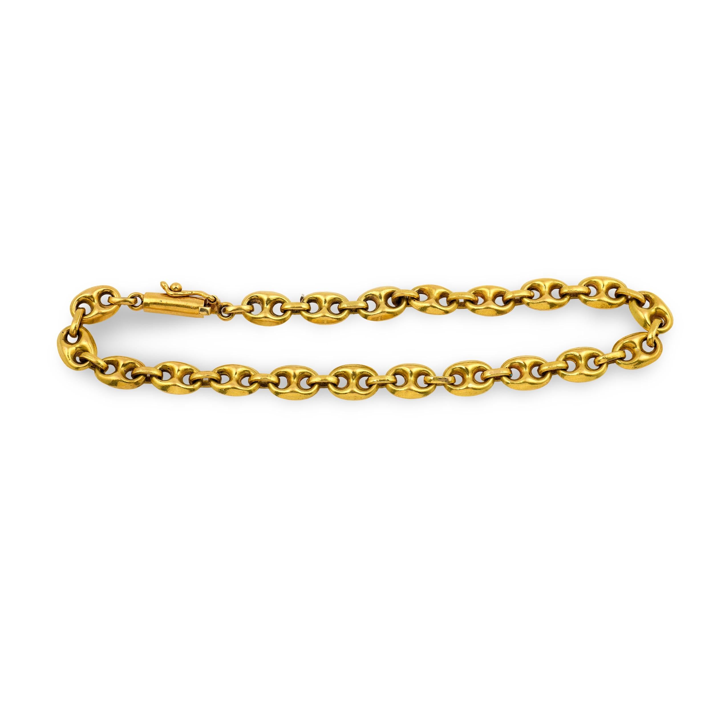 Art Nouveau 18k "Gucci" Link Bracelet