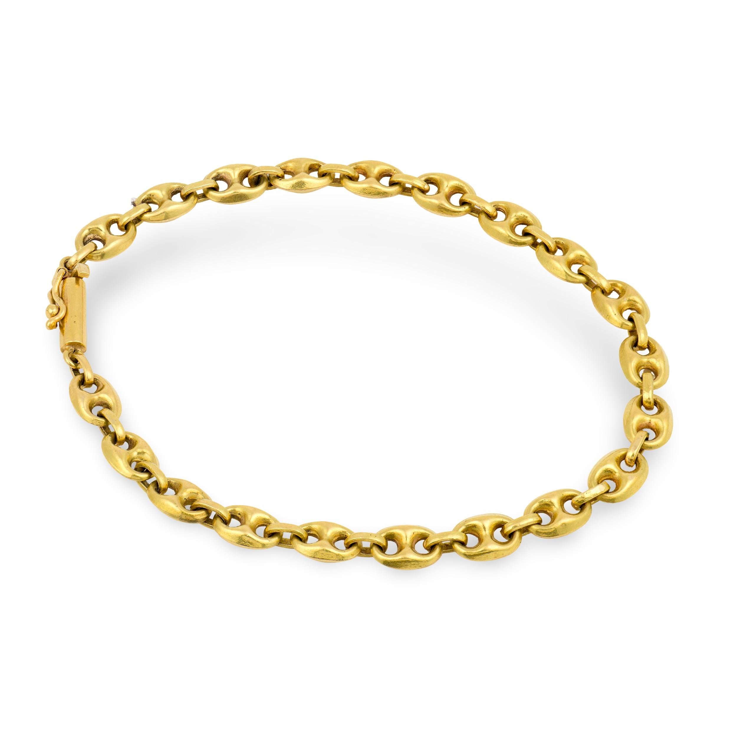 Art Nouveau 18k "Gucci" Link Bracelet
