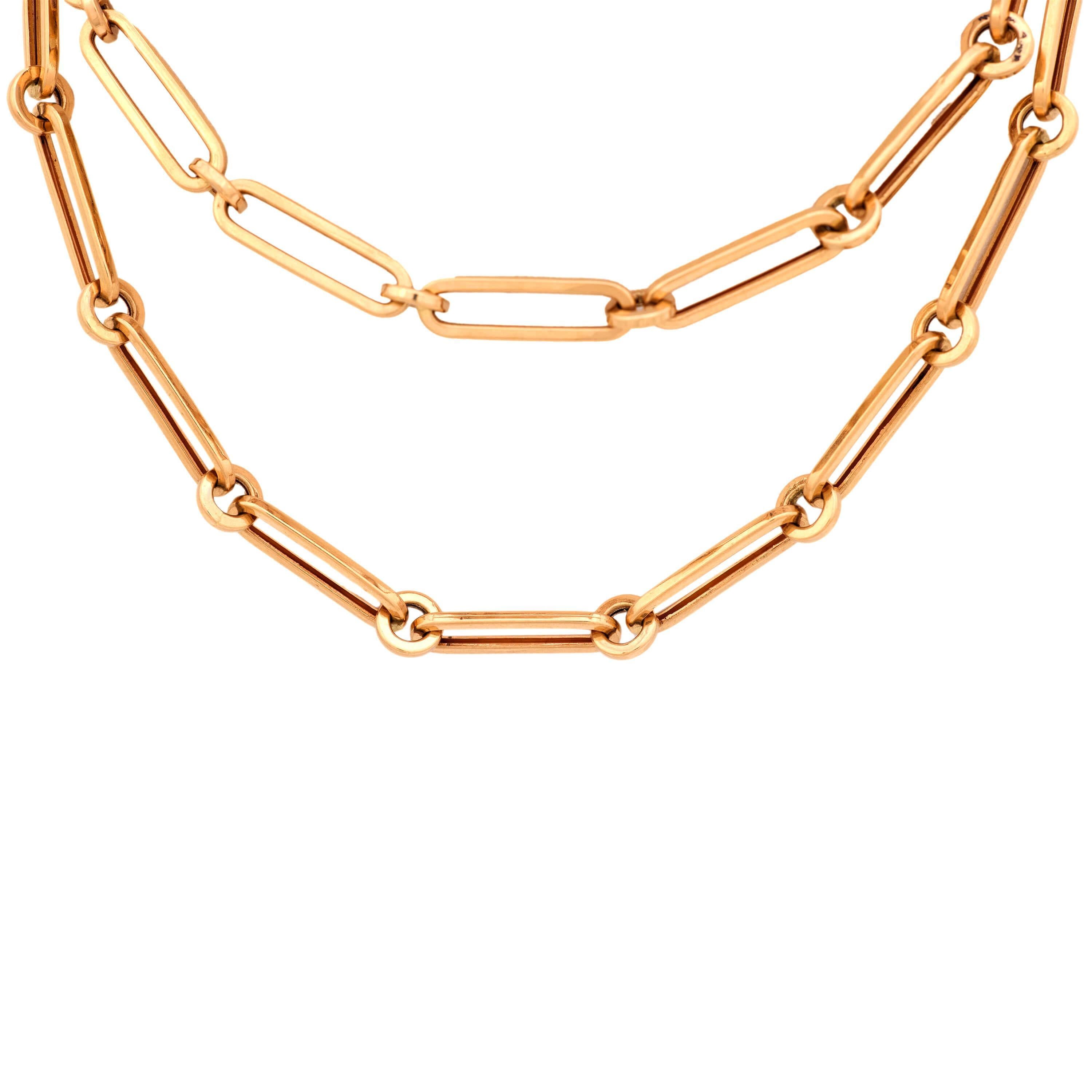 Estate 18k Paperclip Chain 26"
