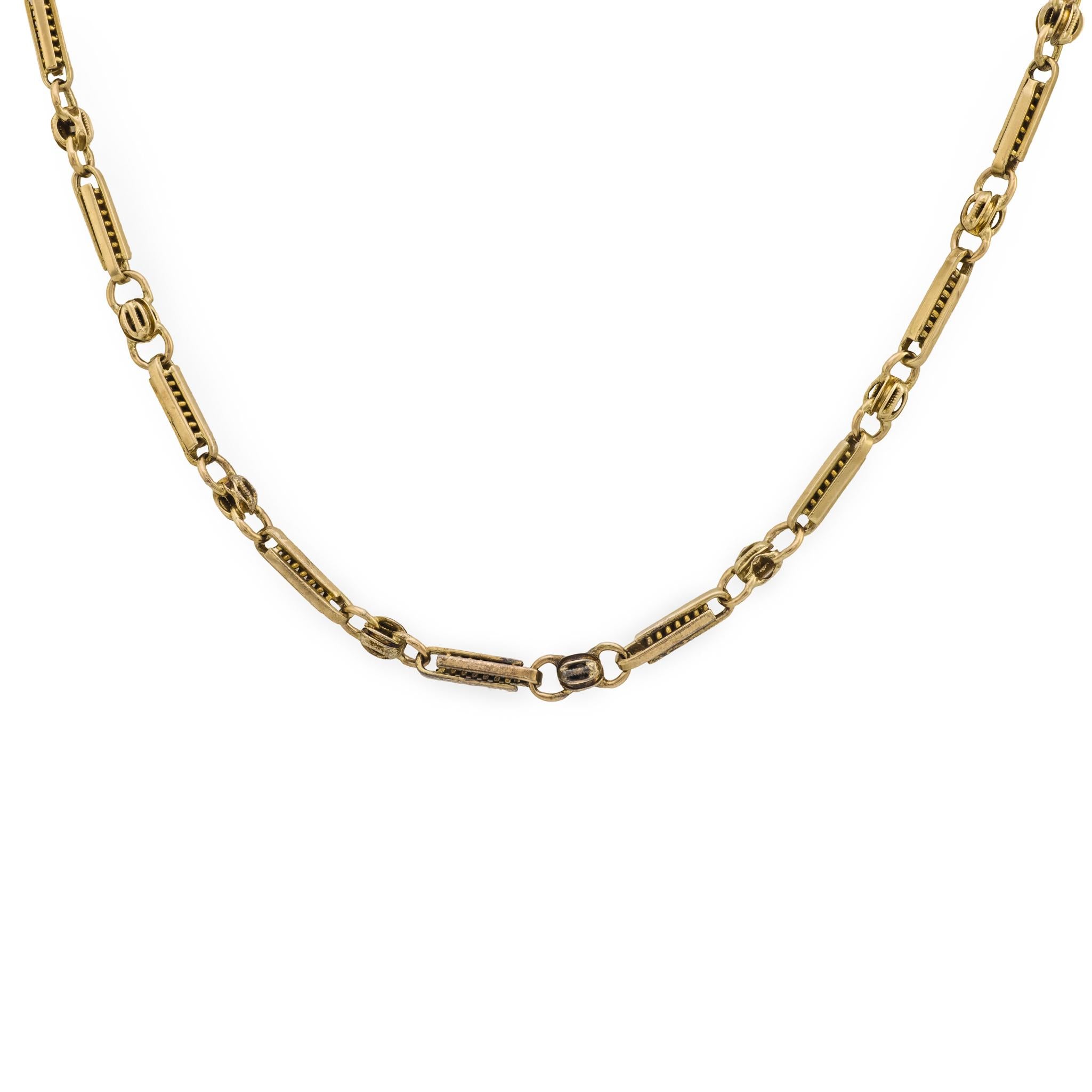 Victorian 12k Watch Chain Necklace 24"